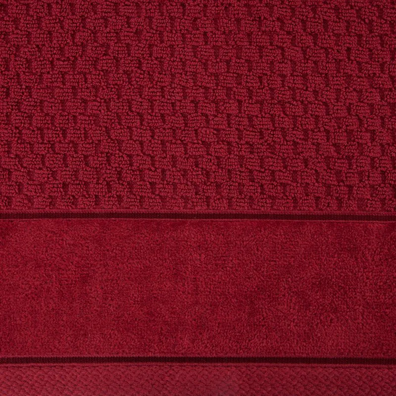 Ręcznik Frida 70x140 bordowy frotte  500g/m2 Eurofirany