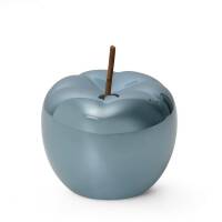 Figurka ceramiczna Simona 2 11x11x13 jabłko turkusowa z perłowym połyskiem 06 Eurofirany