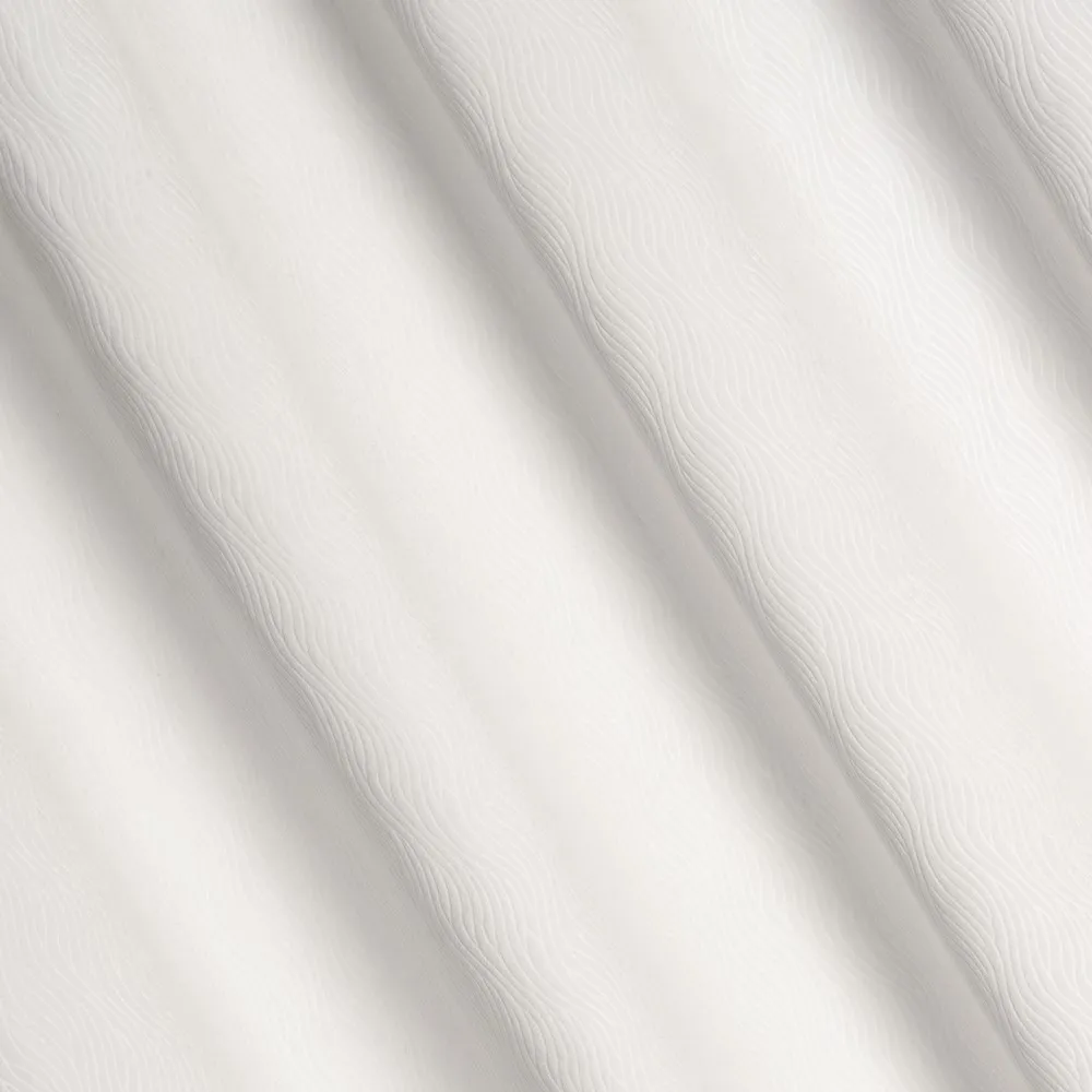 Zasłona 140x250 Lili biała gotowa na przelotkach welwetowa z efektownym falującym wytłoczeniem Eurofirany