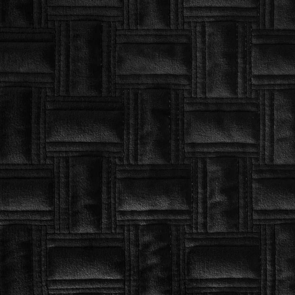 Narzuta dekoracyjna 220x240 Ria 3 czarna welurowa geometryczna Eurofirany