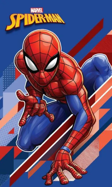 Ręczniczek do przedszkola 30x50 Spiderman Człowiek Pająk niebieski czerwony dziecięcy bawełniany 0748