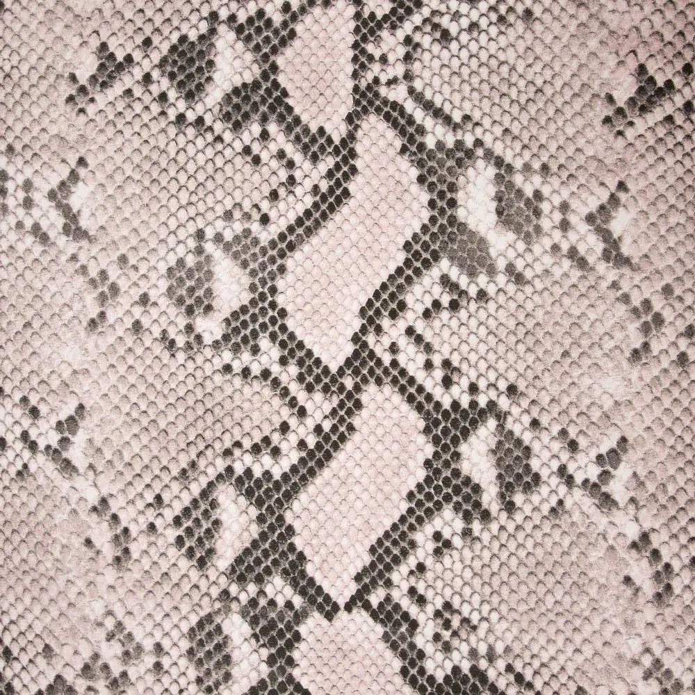 Pościel satynowa 220x200 Snake skóra węża różowa pudrowa grafitowa Eurfofirany