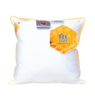 Poduszka antyalergiczna 40x40 Bee Soft Satyna bawełniana gładka 250g biała AMZ