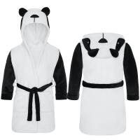 Szlafrok dziecięcy Panda 130 L biały czarny
