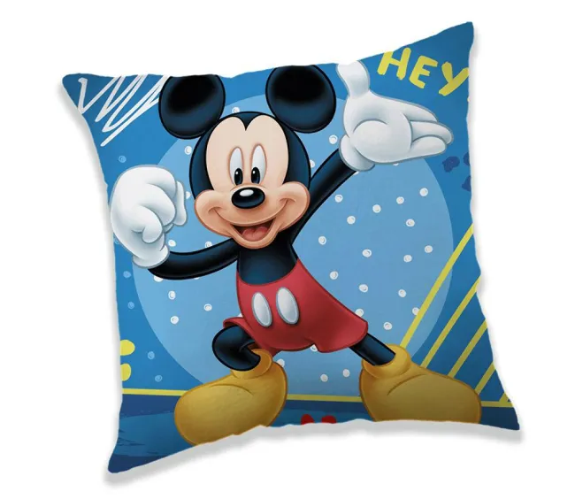 Poduszka dziecięca 40x40 Myszka Miki Mickey Mouse niebieska Hey 4270