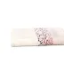 Ręcznik Rosso 70x140 kremowy frotte 500 g/m2 jednobarwny żakardowy z bordiurą o motywie różyczek