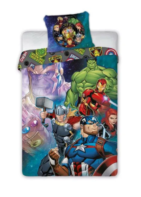 Pościel bawełniana 160x200 Avengers Kapitan Ameryka 0827 Iron Man Hulk Bruce Banner Thor 054