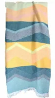 Ręcznik plażowy 90x180 Vacation żółta  turkusowy geometria Plaża 23