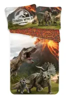 Pościel bawełniana 140x200 Park Jurajski dinozaury wulkan 5994 Jurassic Park