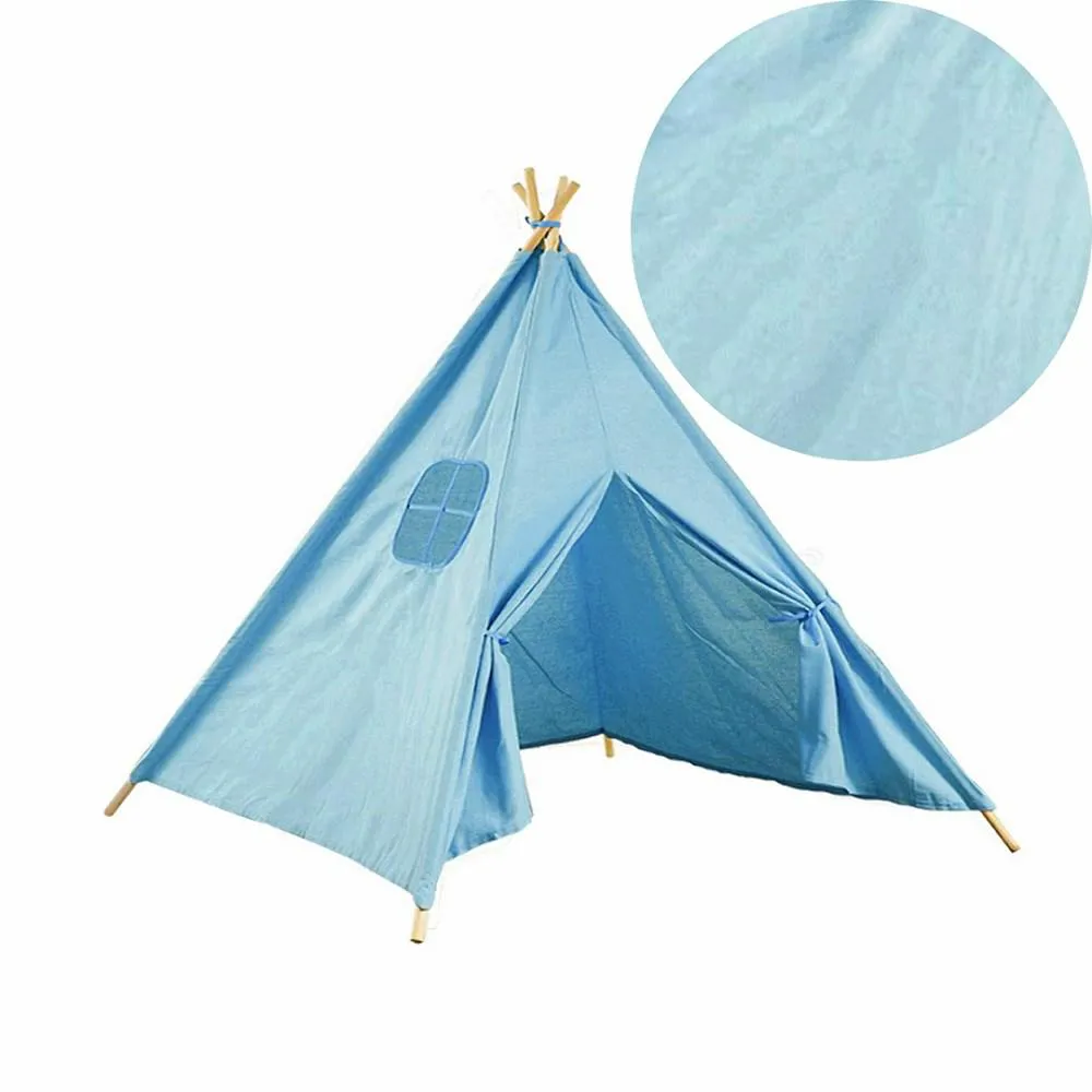 Namiot domek Teepee tipi 100x100x120 cm   niebieski Domarex