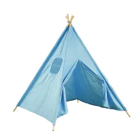 Namiot domek Teepee tipi 100x100x120 cm niebieski Domarex
