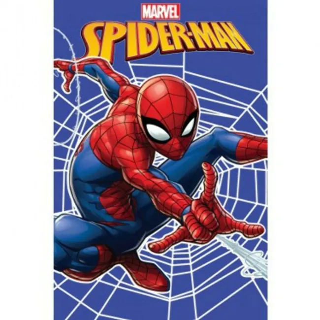 Kocyk polarowy 100x150 Spiderman 0173 człowiek pająk niebieski pled dziecięcy