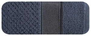 Ręcznik Milan 70x140 granatowy frotte 500g/m2 bawełniany z bordiurą przetykaną błyszczącą nicią Eurofirany