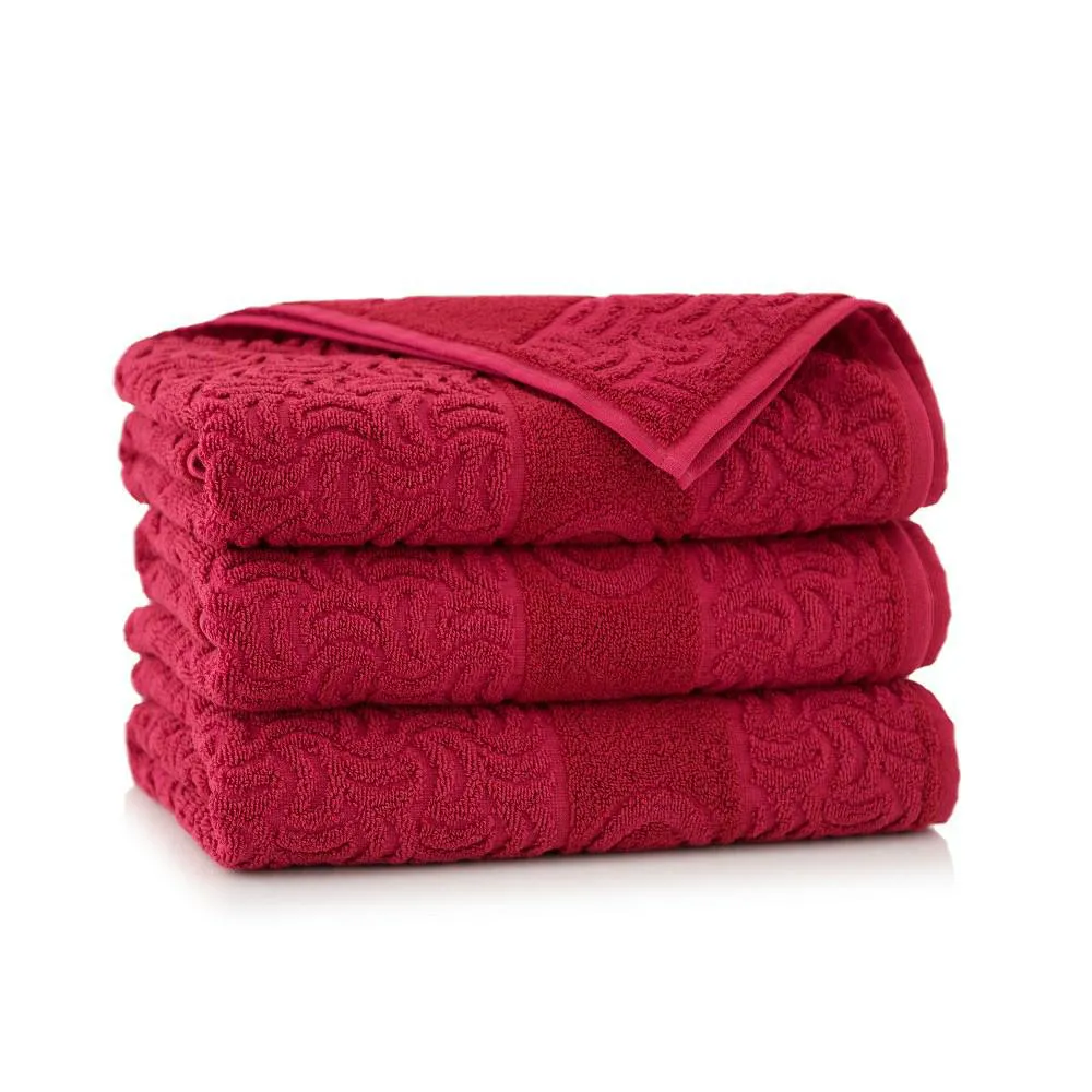Ręcznik Morwa 50x100 czerwony frotte 500 g/m2 Zwoltex