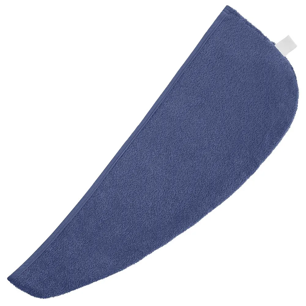 Turban kąpielowy 65x23 niebieski frotte ręcznik do włosów na głowę
