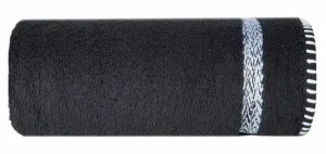 Ręcznik 50x90 Viera czarny frotte  500g/m2 Eurofirany