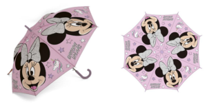 Parasolka dla dzieci Myszka Mini Jednorożec 5235 Minnie Mouse unicorn gwiazdki różowy szary parasol szara rączka