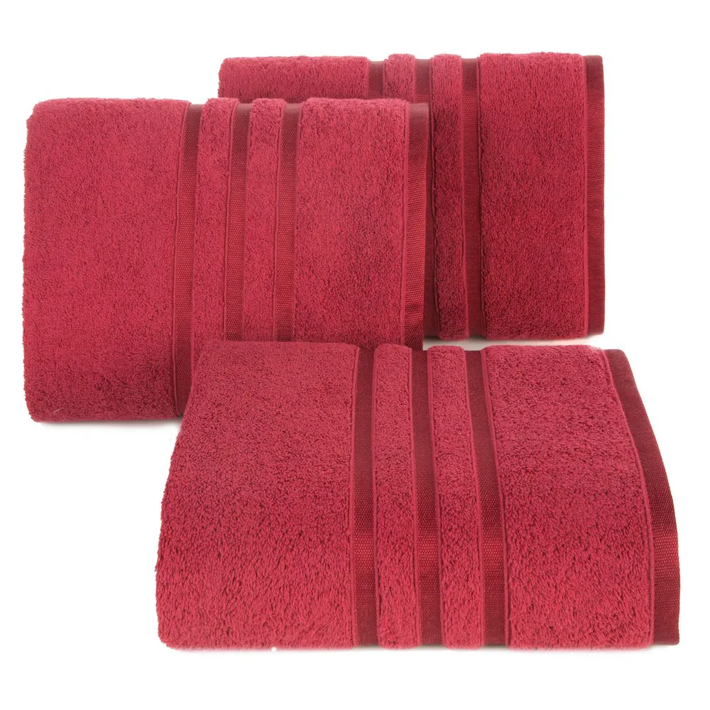 Ręcznik Madi 50x90 czerwony 500g/m2 frotte Eurofirany