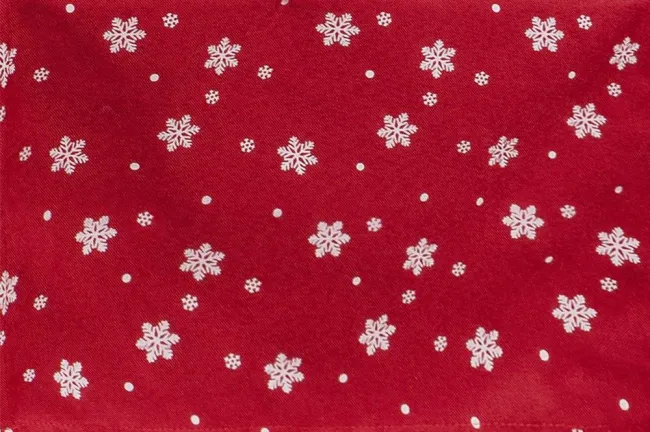 Obrus świąteczny 30x40 Carly czerwony biały śnieżynki Eurofirany
