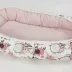 Gniazdko niemowlęce Prestige kokon 55x80 łapacz snów różowe otulacz dwustronny materacyk pozycjonujący
