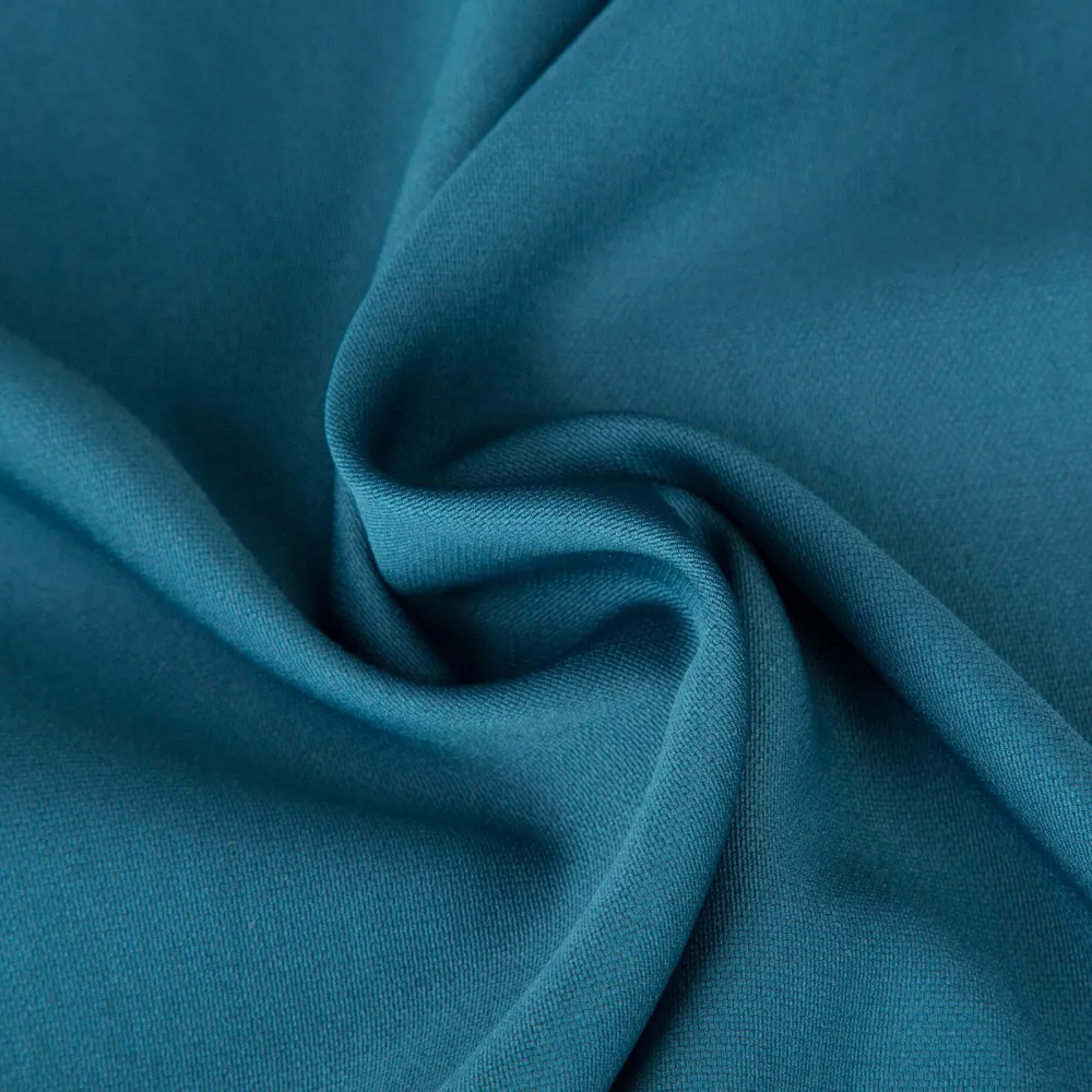 Zasłona 140x250 Morocco 2 niebieska ciemna gotowa na przelotkach z tkaniny o płóciennym splocieTerra Collection Eurofirany