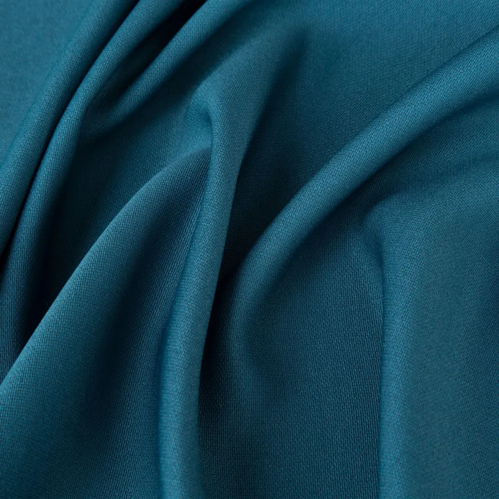 Zasłona 140x250 Morocco 2 niebieska ciemna gotowa na przelotkach z tkaniny o płóciennym splocieTerra Collection Eurofirany