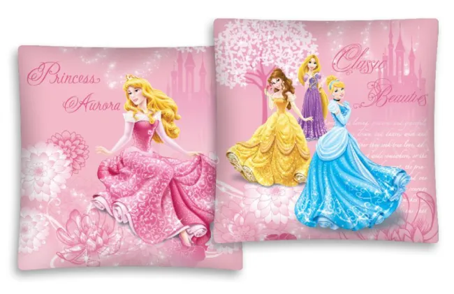 Poszewka bawełniana 40x40 Księżniczki Princess Aurora Classic Beauties różowa