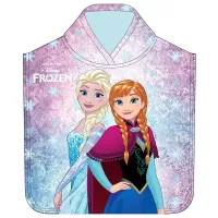 Poncho dla dzieci 50x100 Frozen Anna Elsa różowy ręcznik z kapturem dziecięcy S24