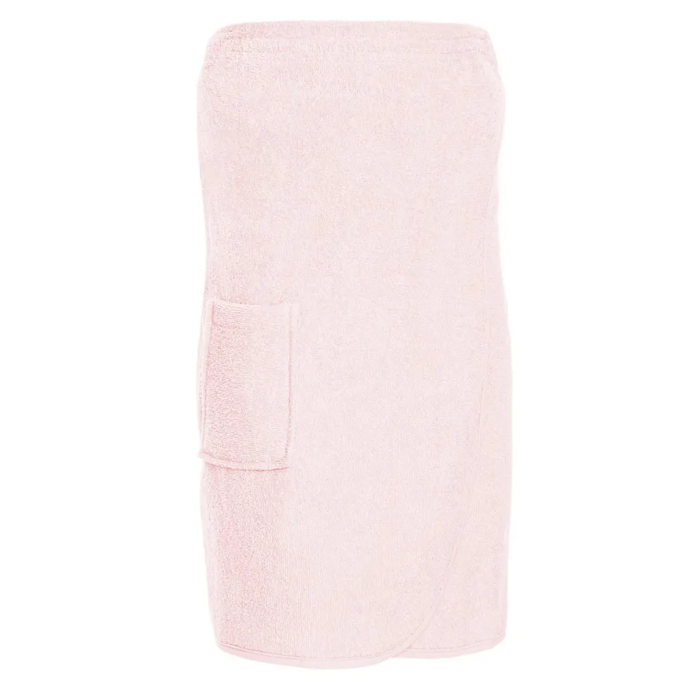 Ręcznik damski do sauny Pareo L/XL pudrowy frotte bawełniany