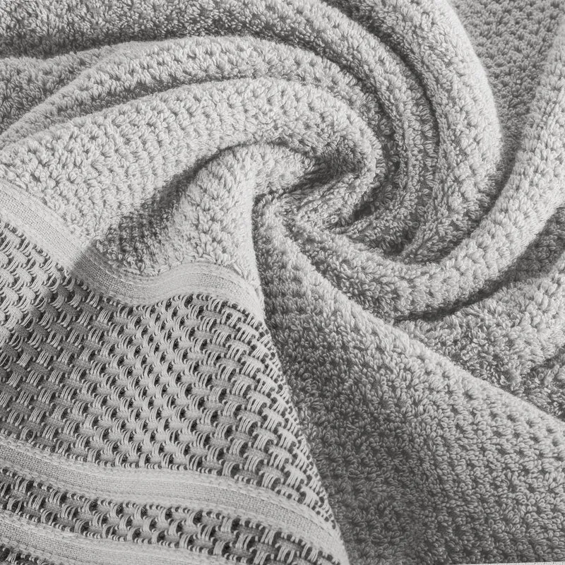 Ręcznik Suzana 70x140 srebrny 500 g/m2  frotte bawełniany Eurofirany