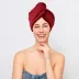 Turban kąpielowy 65x23 czerwony frotte  new ręcznik do włosów na głowę