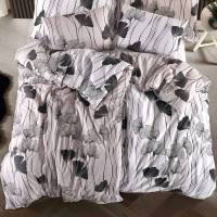 Pościel bawełniana 160x200 Eldorado beżowa biała czarna kwiaty Cottonlove Exclusive 5