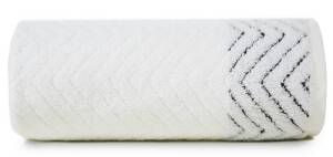 Ręcznik Indila 30x50 biały 550g/m2 frotte geometryczny wzór Eurofirany