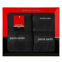 Komplet ręczników w pudełku 3 szt Nel czarny 480g/m2 Pierre Cardin