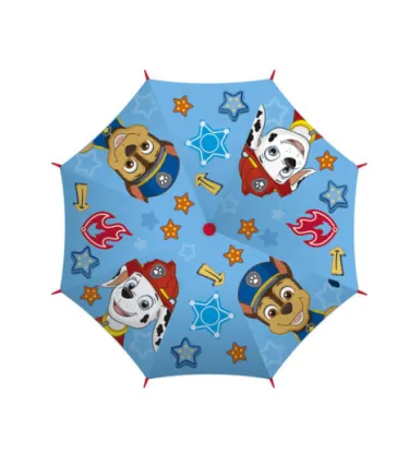 Parasolka dla dzieci Psi Patrol Paw 5297 Pieski Chase Marshall błękitny parasol czerwona rączka