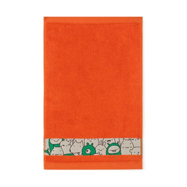 Ręcznik 50x70 Slames zwierzątka Oranż-K17-5195 pomarańczowy frotte bawełniany dziecięcy
