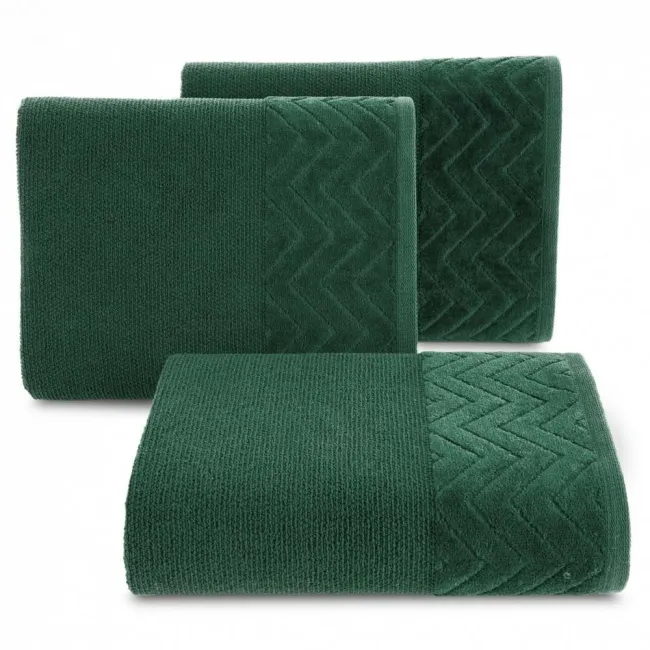 Ręcznik 70x140 Zoe 07 zielony ciemny 500g/m2 Eurofirany