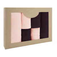 Komplet ręczników 6 szt Solano bakłażanowy różowy kwarcowy w pudełku Darymex