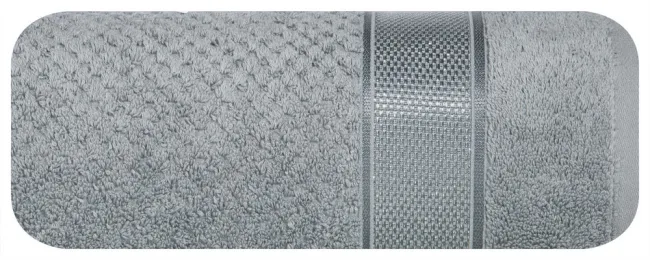 Ręcznik Milan 50x90 stalowy frotte 500m/g2 bawełniany z bordiurą przetykaną błyszczącą nicią Eurofirany