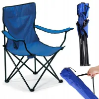 Krzesło turystyczne wędkarskie 82x80x50 niebieskie