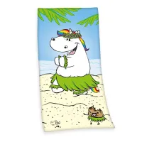 Ręcznik plażowy 75x150 Jednorożec niebieski zielony dziecięcy bawełniany H23