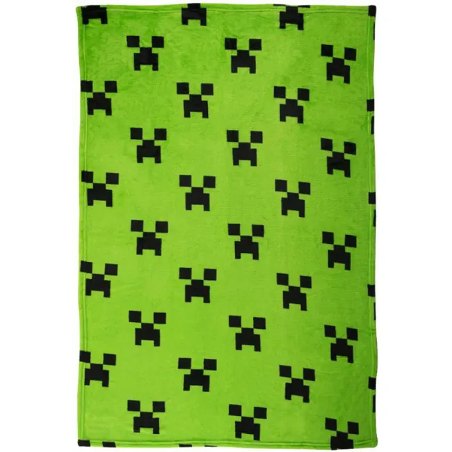 Koc polarowy 100x150 gra Minecraft 7049 Creeper zielony czarny
