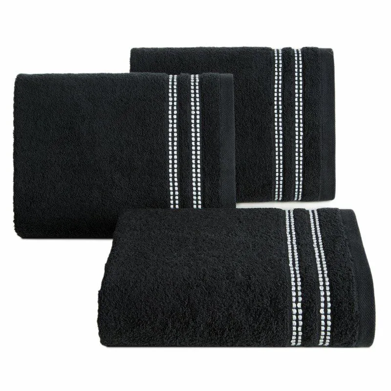 Ręcznik Ally 30x50 czarny frotte 500      g/m2 Eurofirany