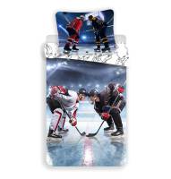 Pościel bawełniana 140x200 Hokej na lodzie łyżwy gra w hokeja zawodnicy Ice hockey 5000 poszewka 70x90