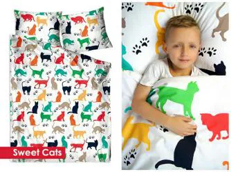 Pościel bawełniana 160x200 dla dzieci Sweet Cats słodkie kotki kot