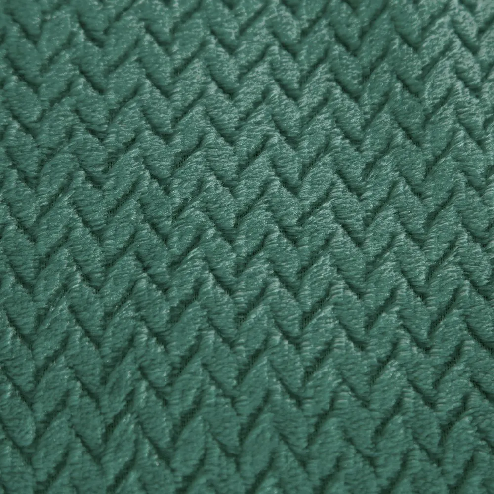 Koc narzuta dekoracyjna na fotel 70x160 Cindy 3 zielony ciemny