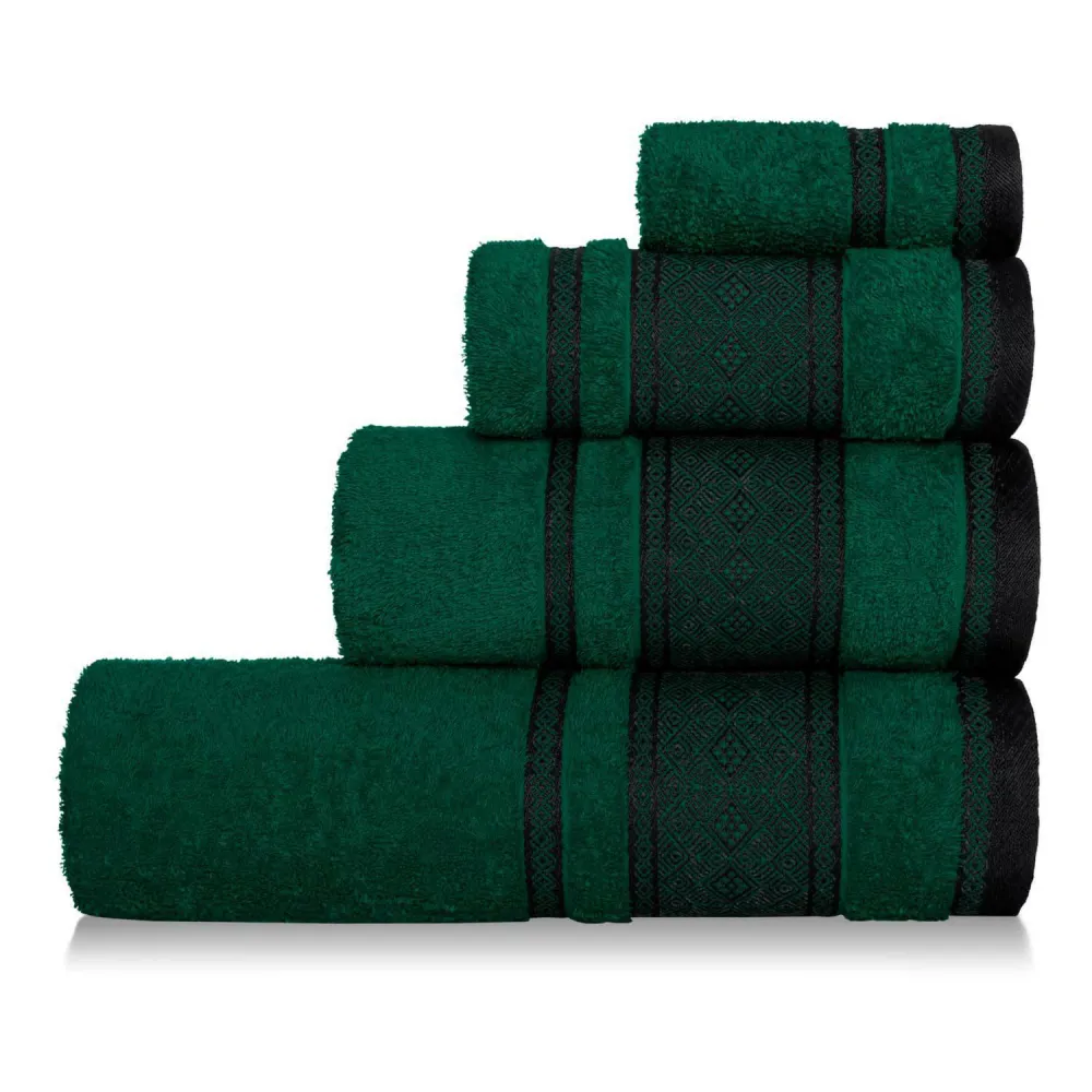 Ręcznik Panama 100x150 zielony butelkowy  frotte 500g/m2