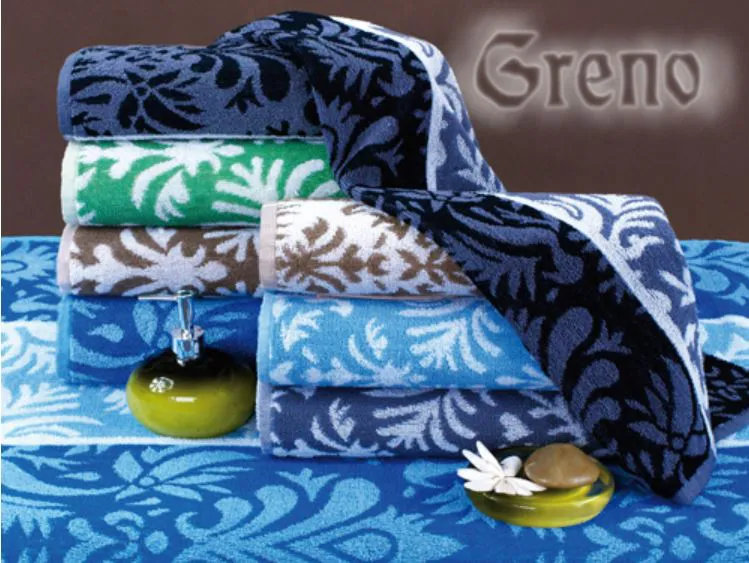 Zdjęcie pokazuje inne kolory ręcznika Kelly z firmy Greno