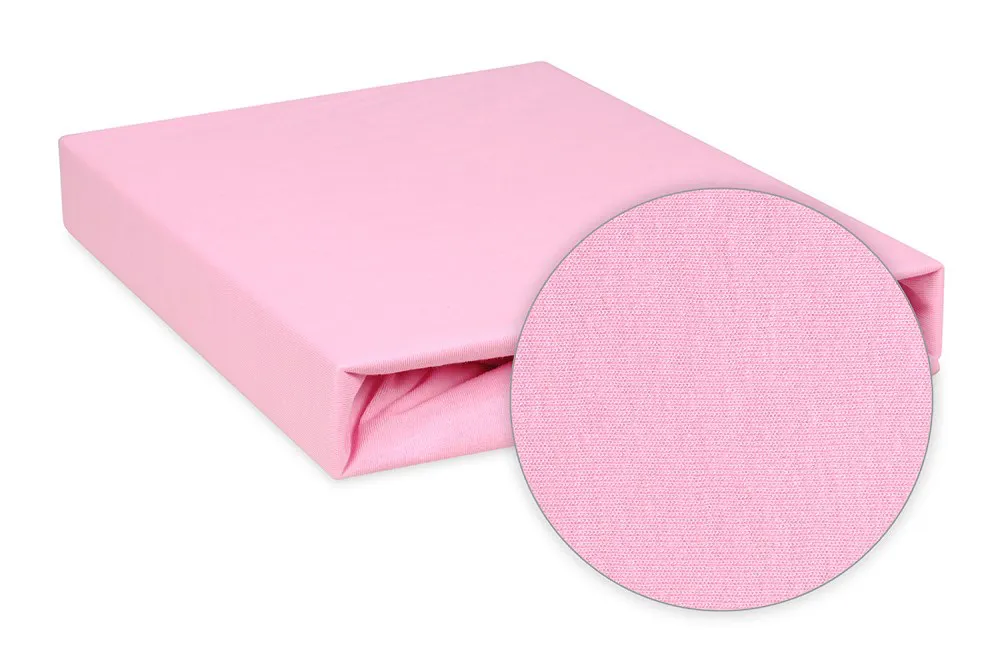 Prześcieradło nieprzemakalne 70x140 10 różowe jersey z gumką do łóżeczka dziecięce podkład