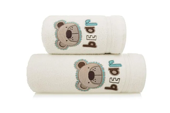 Ręcznik dziecięcy 50x90 Teddy niedźwiedź kremowy Baby